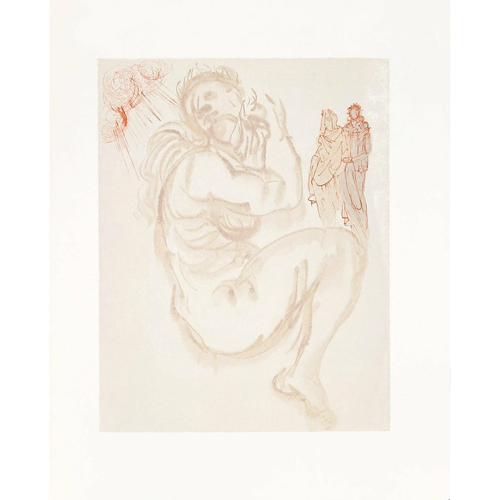 Salvador Dali, Original Wood Engraving, "Dante's Dream" unsigned