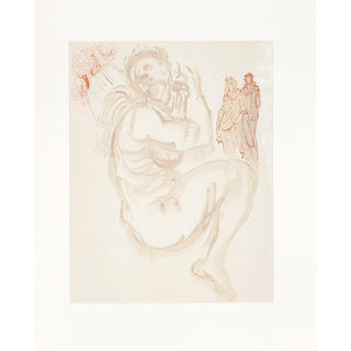 Salvador Dali, Original Wood Engraving, "Dante's Dream"
