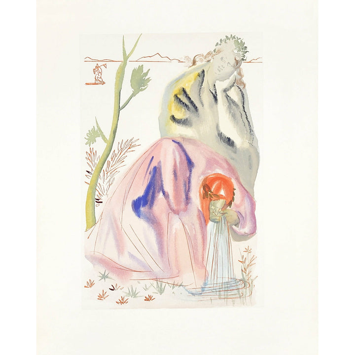 Salvador Dali, Original Wood Engraving, "The Source"