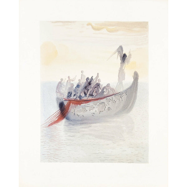 Salvador Dali, Original Wood Engraving, "The Ship of Souls"
