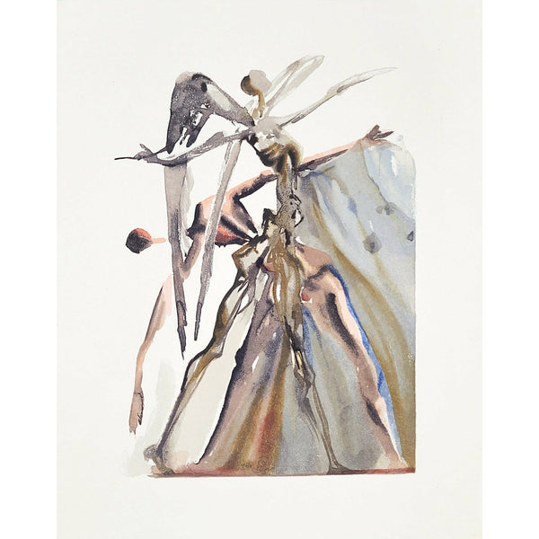 Salvador Dali, Original Wood Engraving, "The Negligent Ones"