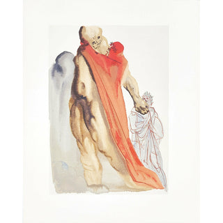 Salvador Dali, Original Wood Engraving, "Virgil's Reproaches"