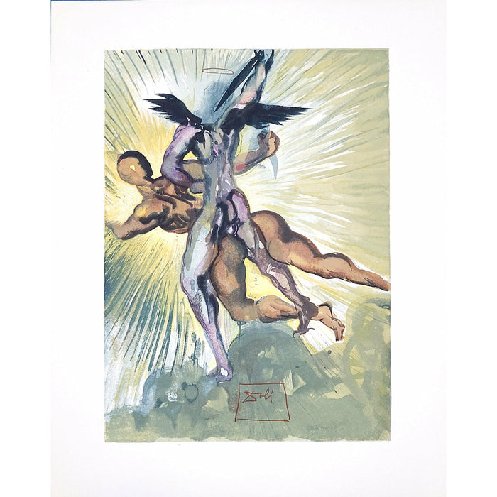 Salvador Dali, Original Wood Engraving, The Guardian Angels of the Valley