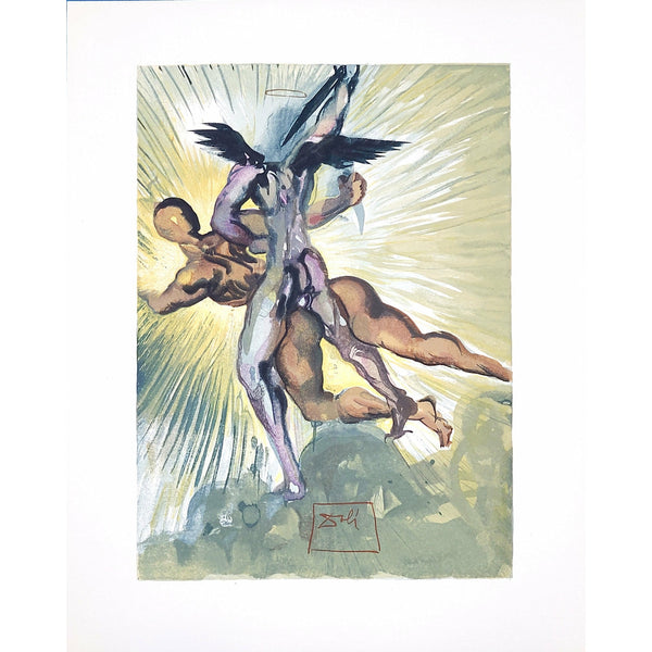 Salvador Dali, Original Wood Engraving, "The Guardian Angels of the Valley"