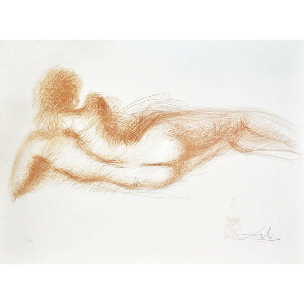 Salvador Dali, Original Lithograph, "Femme nue de dos"