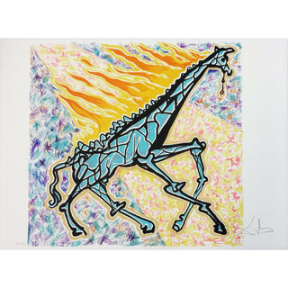 Salvador Dali, Original Lithograph, "La girafe en feu (Giraffe Aflame)"