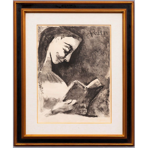 Pablo Picasso, Original Lithograph, "Jacqueline lisant"