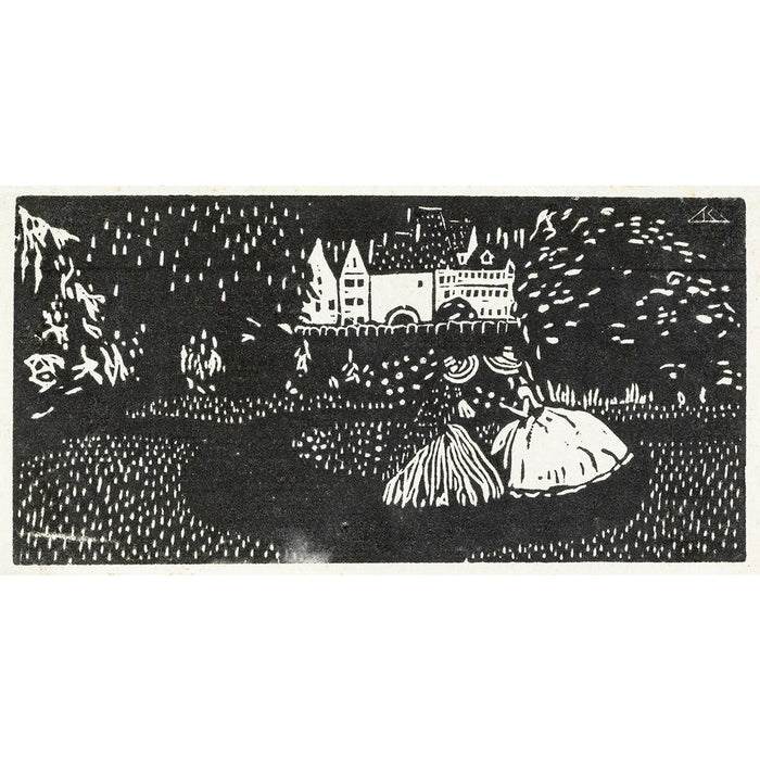 Vasily Kandinsky, Original Woodcut, "Roses"