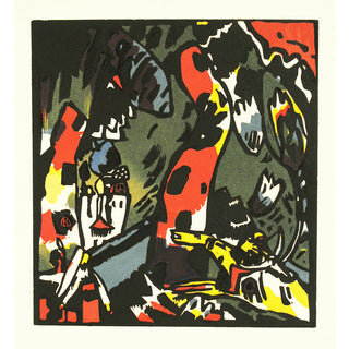 Vasily Kandinsky, Original Woodcut, "The Archer"