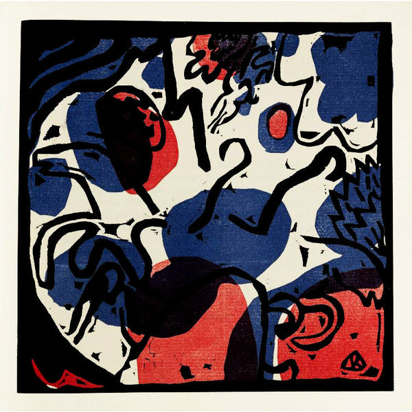 Vasily Kandinsky, Original Woodcut, "Three Riders in Red, Blue and Black"