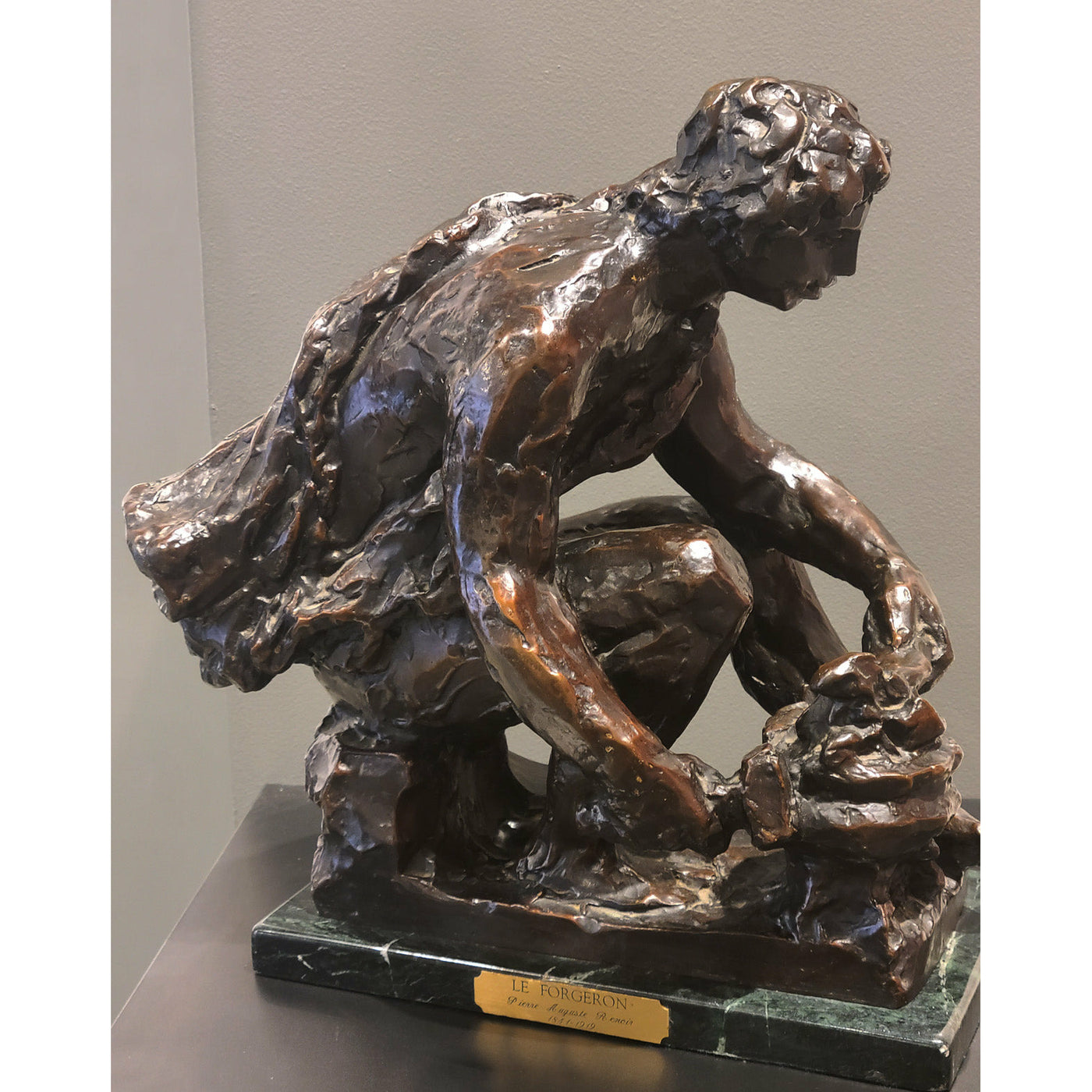 Pierre-Auguste Renoir,  Bronze Sculpture, "Le petit forgeron"