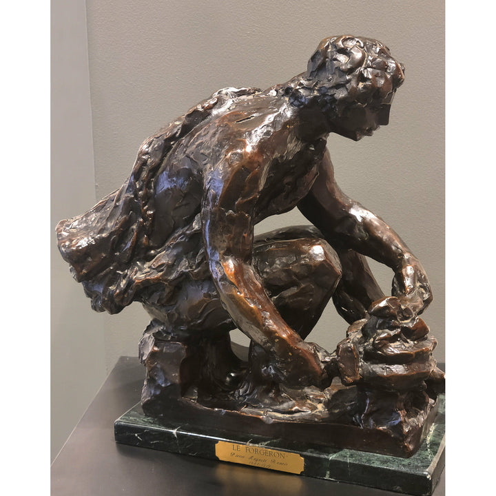 Pierre-Auguste Renoir,  Bronze Sculpture, "Le petit forgeron"