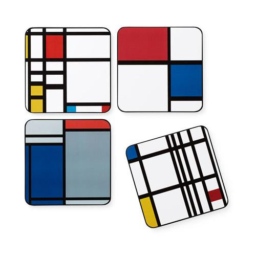 Mondrian Art Coasters, Set of 4