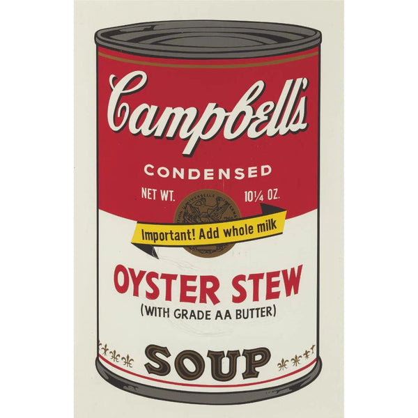 Andy Warhol, Campbell's Soup Cans, Oyster Stew (after Warhol by Sunday B. Morning)