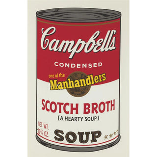 Andy Warhol, Campbell's Soup Cans, Scotch Broth (after Warhol by Sunday B. Morning)