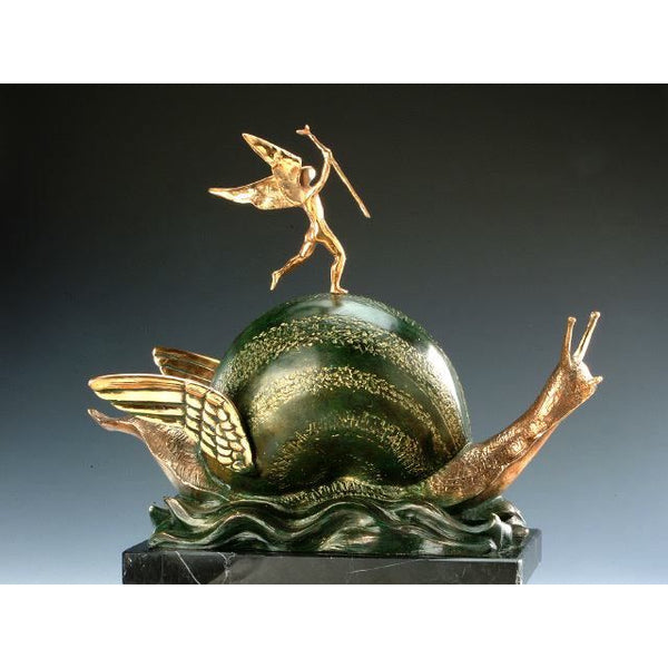 Salvador Dali, Bronze Sculpture, "Snail and the Angel"