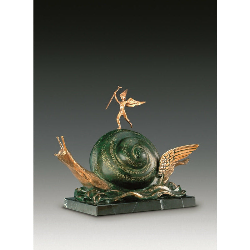 Salvador Dali, Bronze Sculpture, "Snail and the Angel"