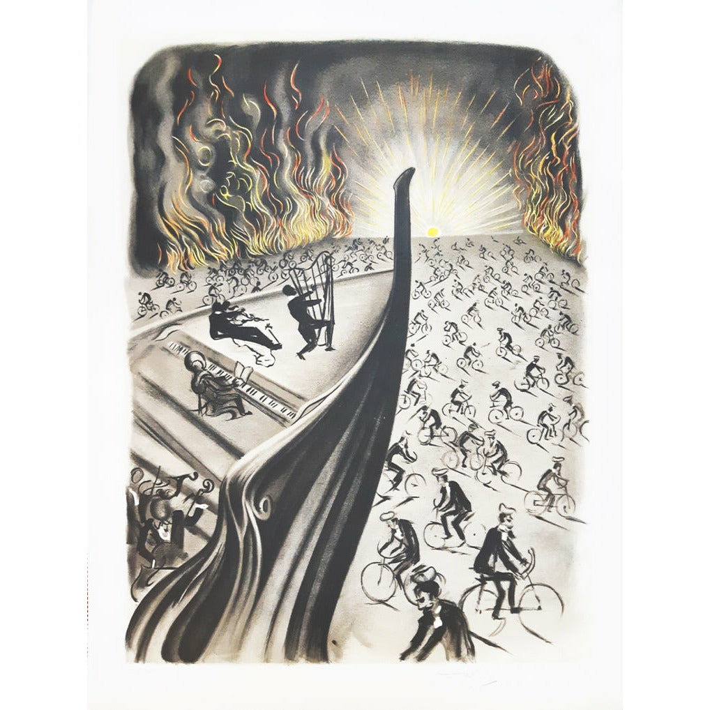 Salvador Dali, Original Lithograph, "Symphony Bicyclette"