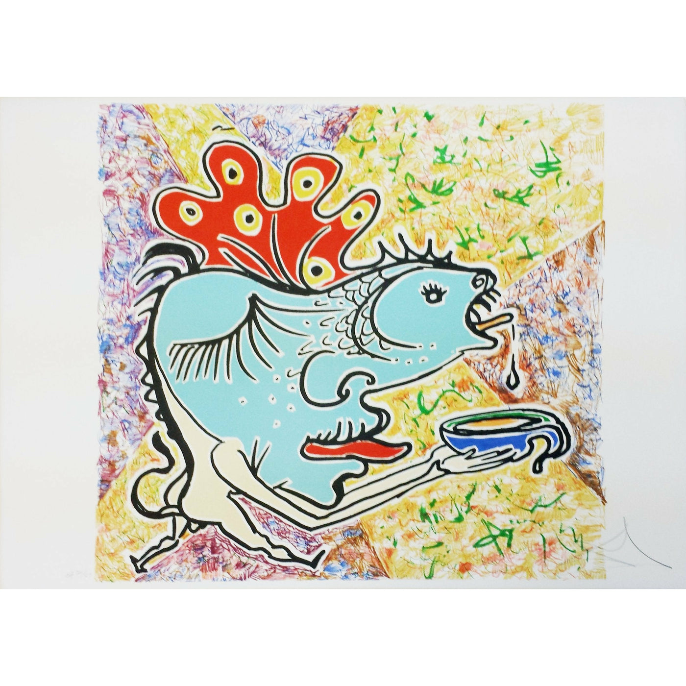 Salvador Dali, Original Lithograph, "Le poisson (The Fish)"