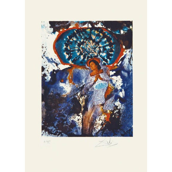 Salvador Dali, Original Photolithograph with Collage and Etching, "Ultra Surrealist Corpuscular Galutska"