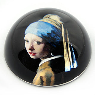 Glass Paperweight - Vermeer, Girl with Pearl Earring